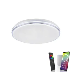 Online Straluma Smart plafondlamp wit met chroom IP44