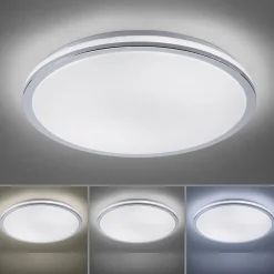 Online Straluma Smart plafondlamp wit met chroom IP44