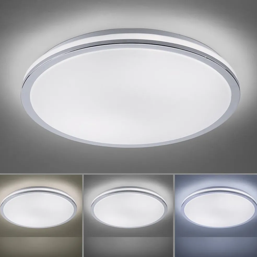 Online Straluma Smart plafondlamp wit met chroom IP44