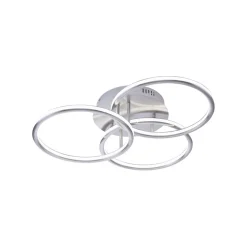 Cheap Straluma Smart plafondlamp 3x ringen nikkel inclusief LED