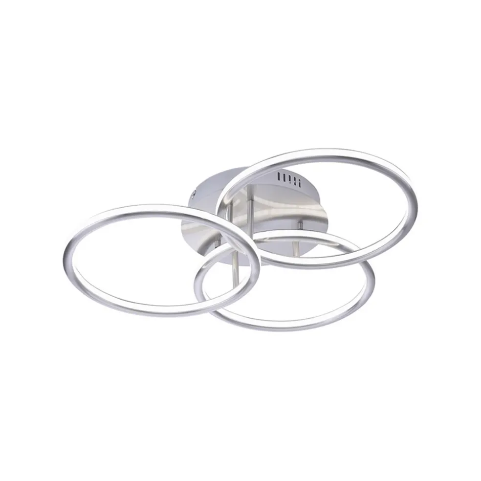 Cheap Straluma Smart plafondlamp 3x ringen nikkel inclusief LED