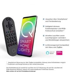 Outlet Straluma Smart tafellamp antraciet met dimbaar LED