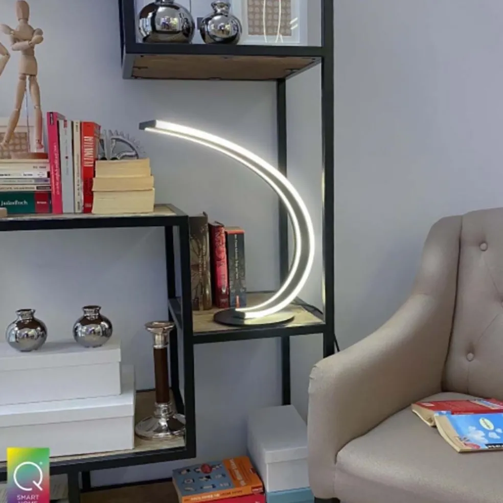 Outlet Straluma Smart tafellamp antraciet met dimbaar LED
