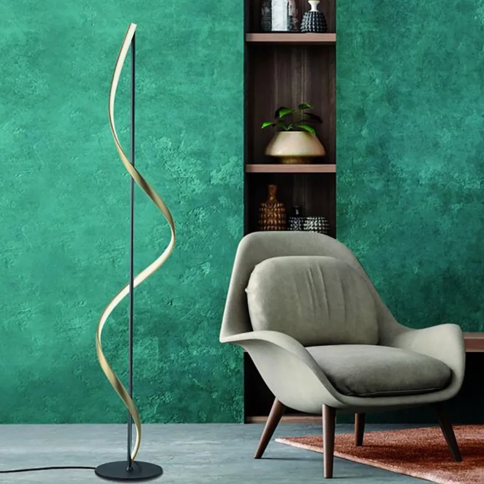 Store Straluma Smart vloerlamp antraciet/goud met memoryfunctie