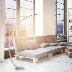 Outlet Straluma Smart vloerlamp boog aluminium inclusief dimbaar LED