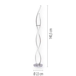 Best Straluma Smart vloerlamp spiraal 2-lichts nikkel