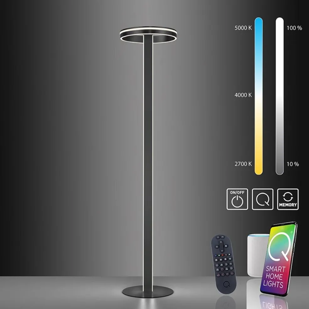 Hot Straluma Smart vloerlamp verstelbare ring antraciet