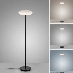 Cheap Straluma Smart vloerlamp zwart met wit glas dimbaar