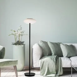 Cheap Straluma Smart vloerlamp zwart met wit glas dimbaar