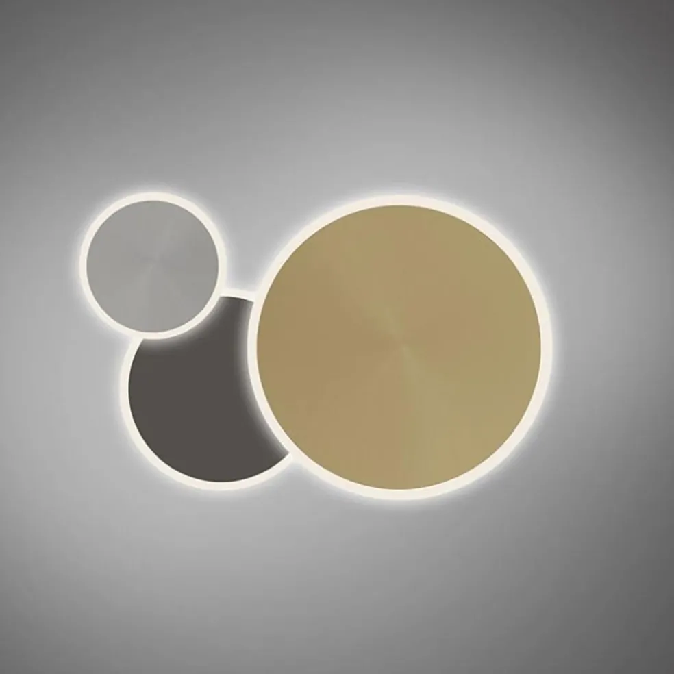 Fashion Straluma Smart wand/plafondlamp ringen goud/grijs dimbaar