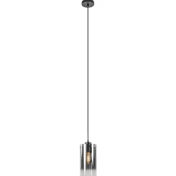 Flash Sale Straluma Smoke glazen hanglamp cilinder met verloop