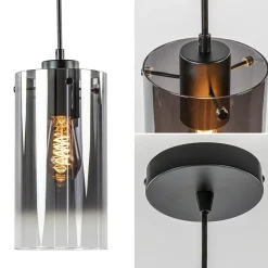 Flash Sale Straluma Smoke glazen hanglamp cilinder met verloop
