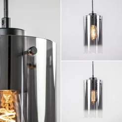 Flash Sale Straluma Smoke glazen hanglamp cilinder met verloop