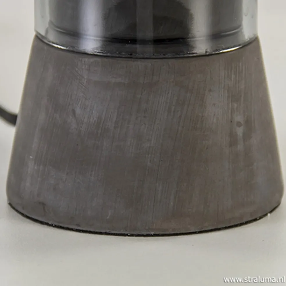 Cheap Straluma Smoke glazen tafellamp met betonnen voet