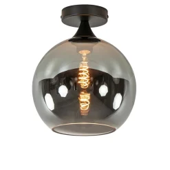 Best Sale Straluma Smoke/titanium plafondlamp 25 cm met zwart