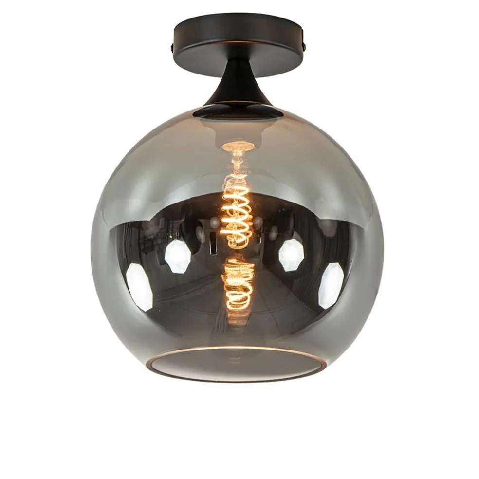 Best Sale Straluma Smoke/titanium plafondlamp 25 cm met zwart