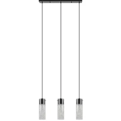 Flash Sale Straluma Speelse hanglamp zwart met helder glas 3-lichts