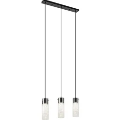Flash Sale Straluma Speelse hanglamp zwart met helder glas 3-lichts