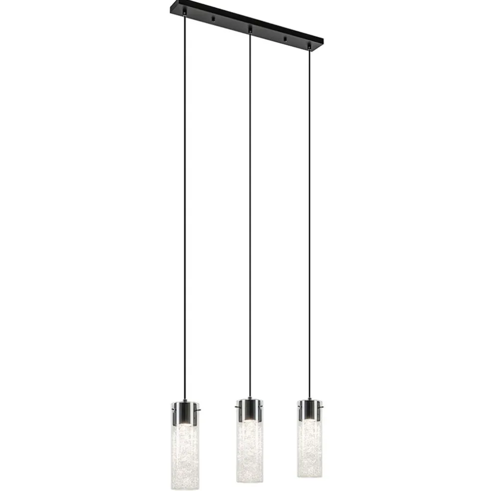 Flash Sale Straluma Speelse hanglamp zwart met helder glas 3-lichts