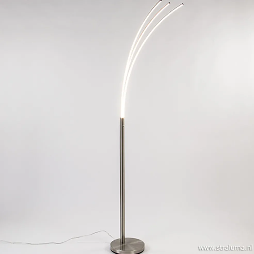 New Straluma Staal boog vloerlamp LED dimbaar
