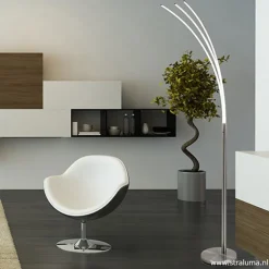 New Straluma Staal boog vloerlamp LED dimbaar