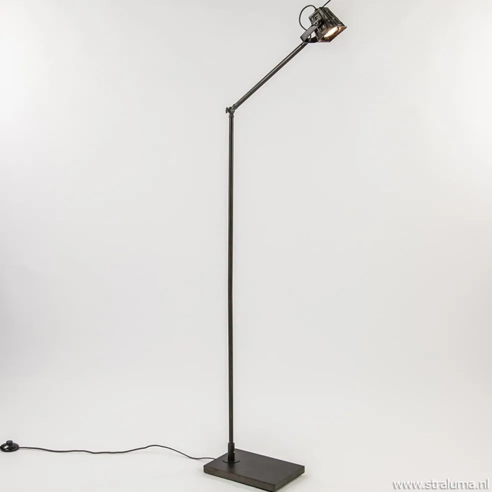 Outlet Straluma *Staande leeslamp antique brass gu10