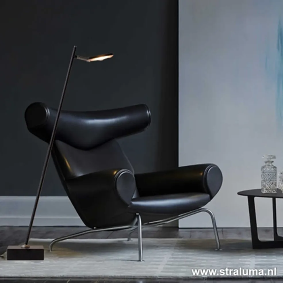 Fashion Straluma Staande leeslamp Blok zwart incl.dimmer