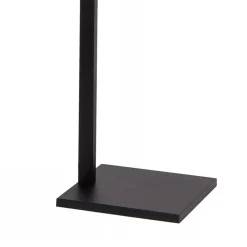 Clearance Straluma Staande schemerlamp mat zwart met linnen kap