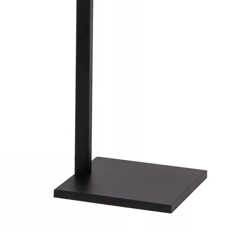 Clearance Straluma Staande schemerlamp mat zwart met linnen kap