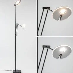 Store Straluma Staande uplighter+leesarm zwart dim.cct
