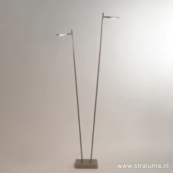 Clearance Straluma Staande vloerlamp led 2 lichts staal