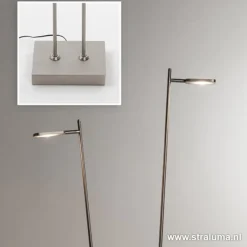 Clearance Straluma Staande vloerlamp led 2 lichts staal