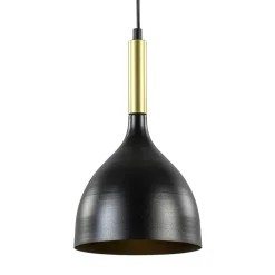 Sale Straluma Stijlvolle kleine hanglamp zwart met goud