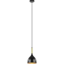 Sale Straluma Stijlvolle kleine hanglamp zwart met goud