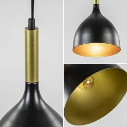 Sale Straluma Stijlvolle kleine hanglamp zwart met goud