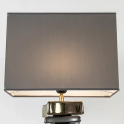 Clearance Straluma Stijlvolle tafellamp grijs/goud inclusief kap