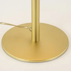 New Straluma Stijlvolle tafellamp mat goud met wit glas