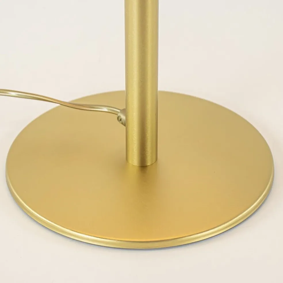 New Straluma Stijlvolle tafellamp mat goud met wit glas