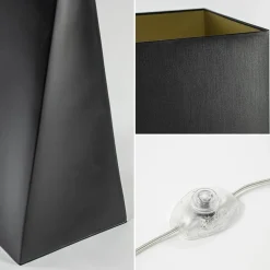 Best Sale Straluma Stijlvolle vloerlamp zwart keramiek met hoge kap