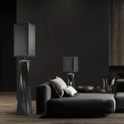 Best Sale Straluma Stijlvolle vloerlamp zwart keramiek met hoge kap