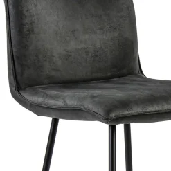 Clearance Straluma Stoere barkruk met bull lederen zitting antraciet