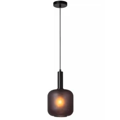 Cheap Straluma Stoere hanglamp zwart met mat zwart glas