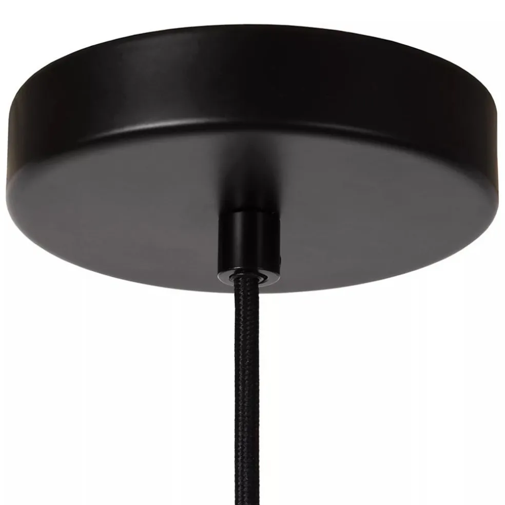 Cheap Straluma Stoere hanglamp zwart met mat zwart glas