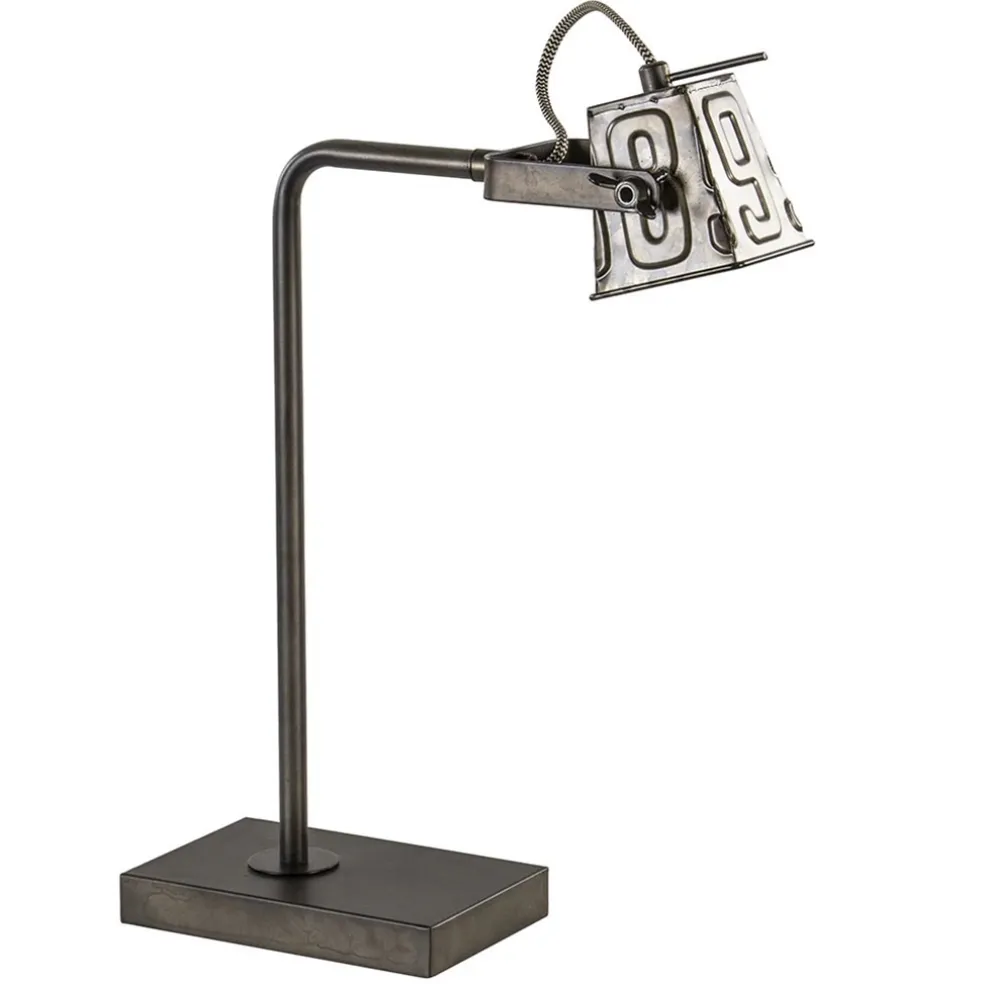 Clearance Straluma Stoere industriele tafel/bureaulamp black steel