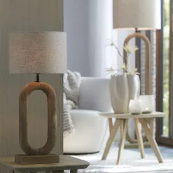 Discount Straluma Stoere lampvoet hout naturel Light and Living