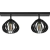 Flash Sale Straluma Stoere 2-lichts plafondlamp met houten kappen zwart