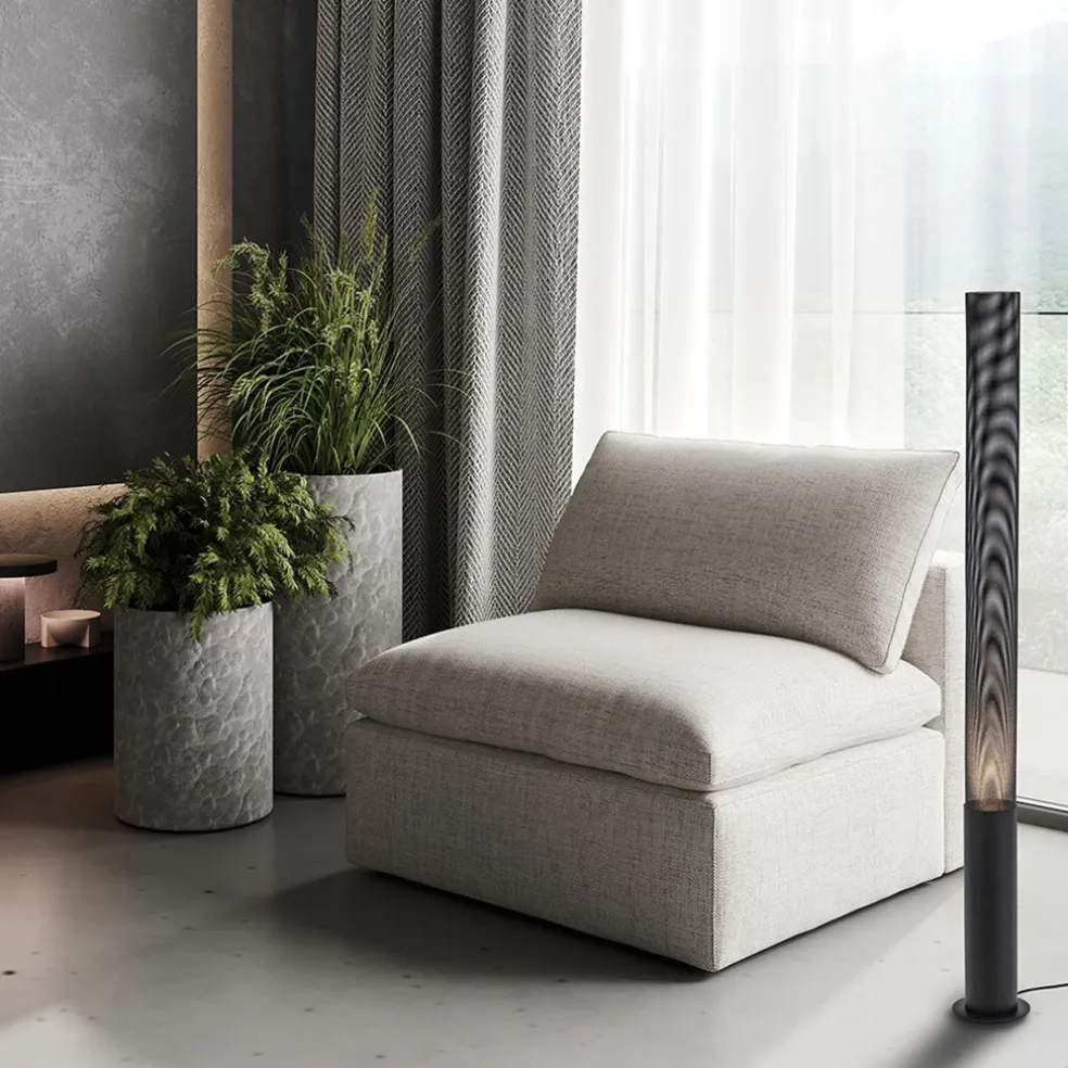 Cheap Straluma Stoere vloerlamp cilinder zwart met spot