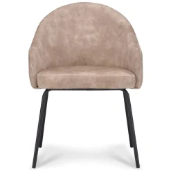 Clearance Straluma Stoffen armstoel sand met smalle metalen poot