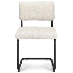 Flash Sale Straluma Stoffen eetkamerstoel met zwart metalen frame