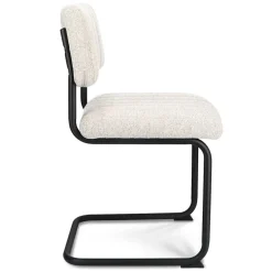 Flash Sale Straluma Stoffen eetkamerstoel met zwart metalen frame